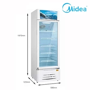 Midea HS-411S Showcase Refrigerator, 309 Liters