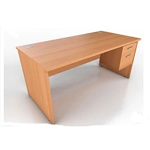 QUALITY 1.2M OFFICE TABLE with 2 Attached Drawers – V158#